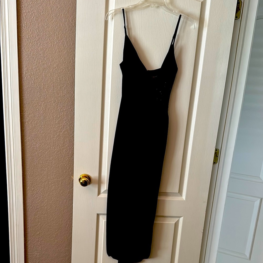 Betsey Johnson Cream Sheath Midi Dress Spaghetti Strap